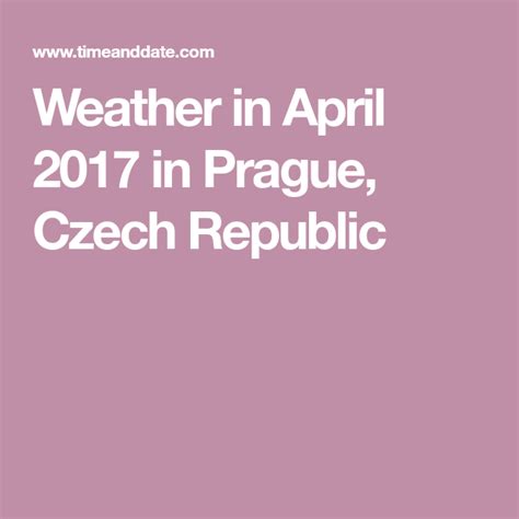 czech republic weather in april.